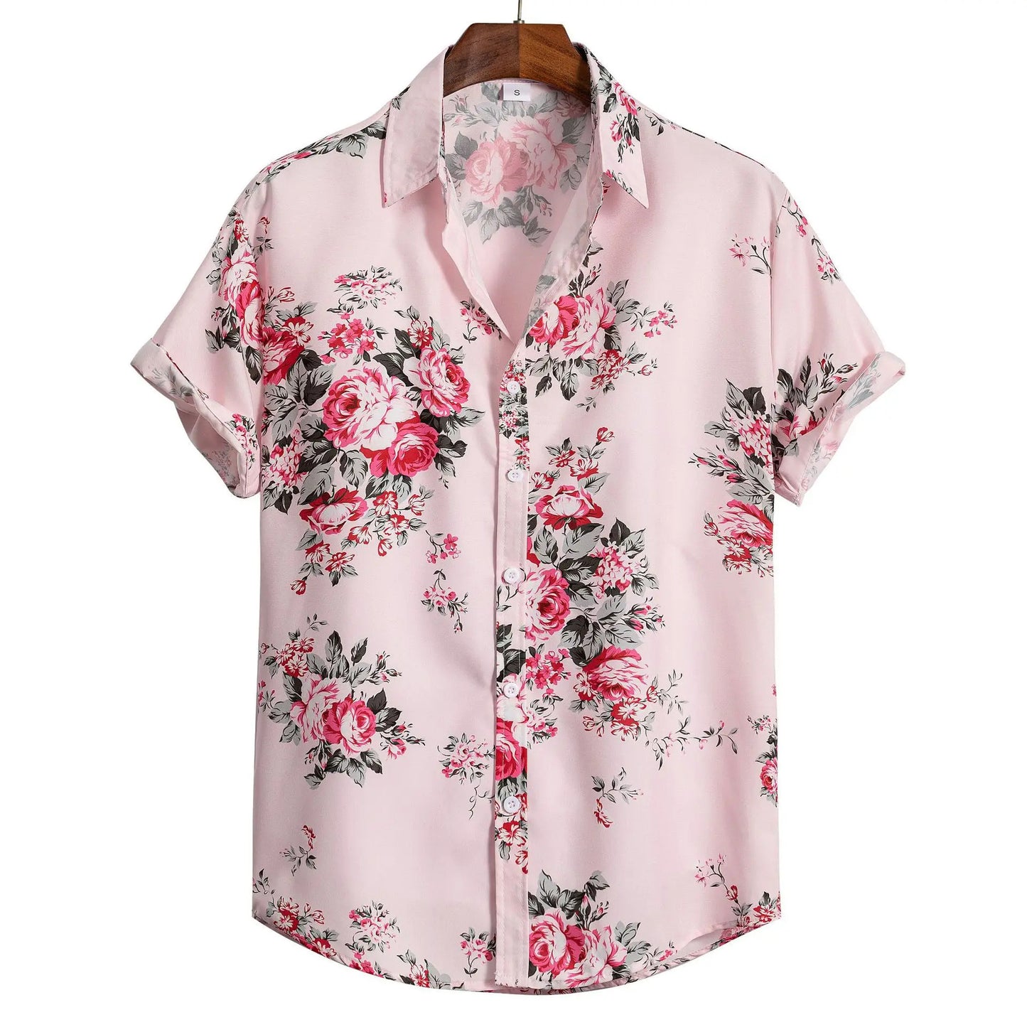 Fashion Men's Art Printed Short Sleeve Shirt