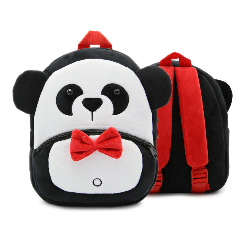 Children School Backpack Cartoon Rainbow Design Soft Plush Material For Toddler Baby Girls Kindergarten Kids School Bags