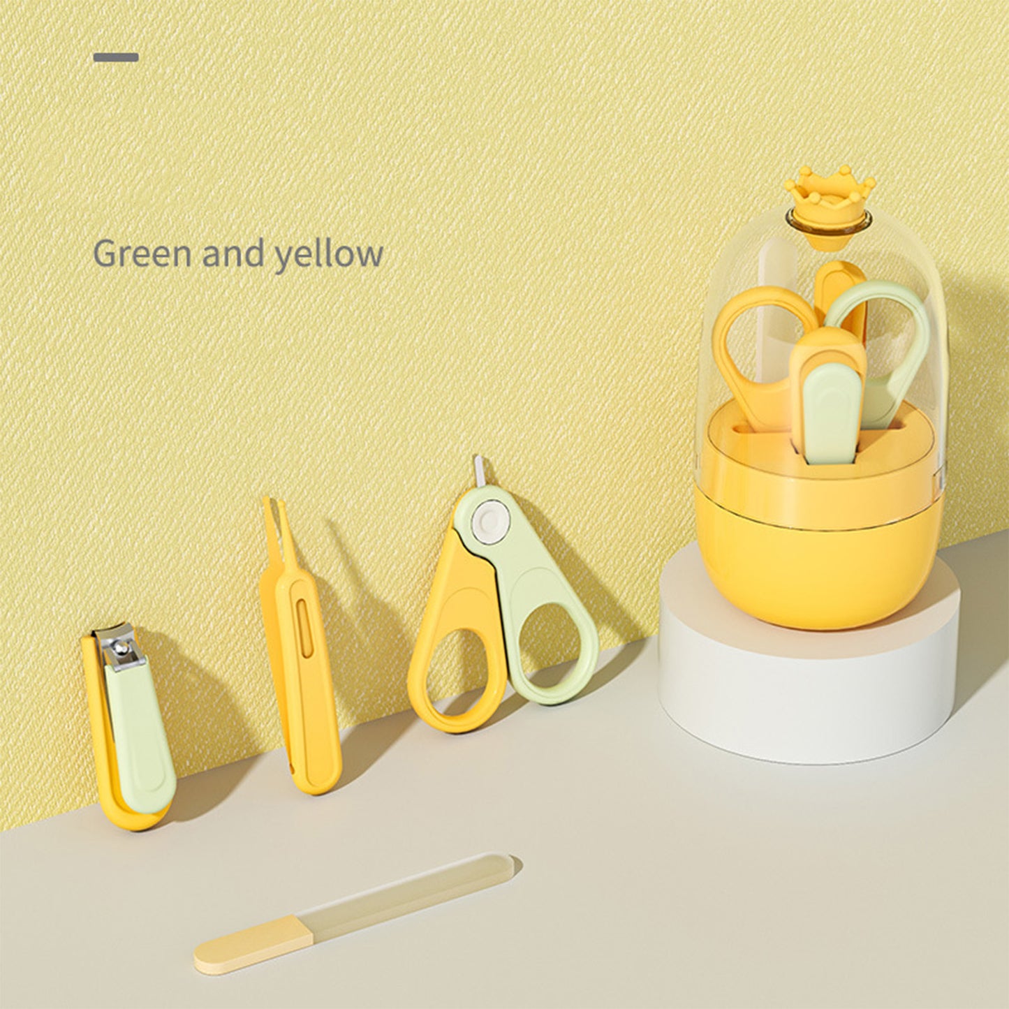 Baby Nail Kit, 4-in-1 Baby Nail Care Set With Cute Case, Baby Nail Clippers, Scissors, Nail File & Tweezers, Baby Manicure Kit And Pedicure Kit For Newborn, Infant, Toddler