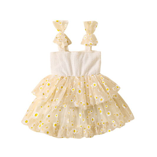 Flower Mesh Girls' Dress Suspenders