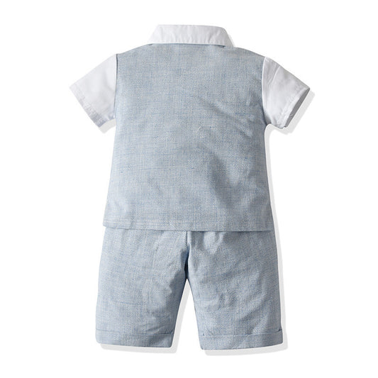 Fashion Personality Boys' Waistcoat Two-piece Set