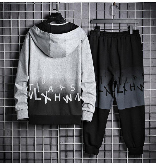 Men's Hooded Jacket Youth Gradient Suit