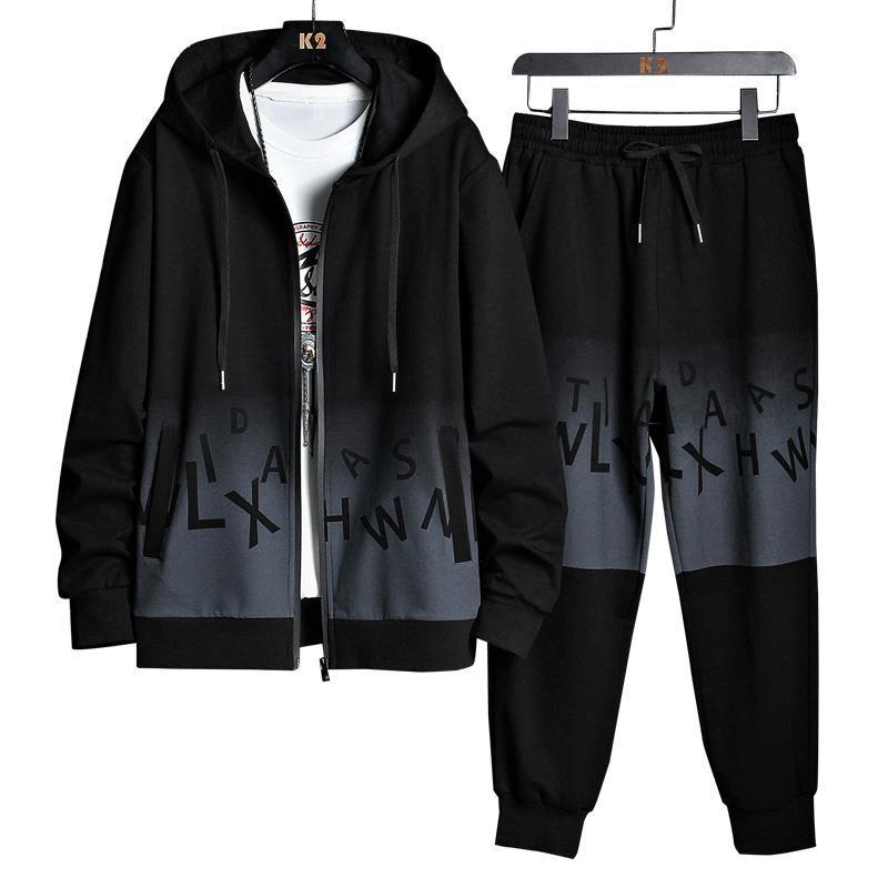 Men's Hooded Jacket Youth Gradient Suit