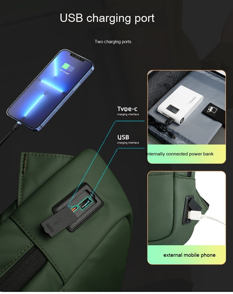 Men's Fashion Casual Waterproof Backpack