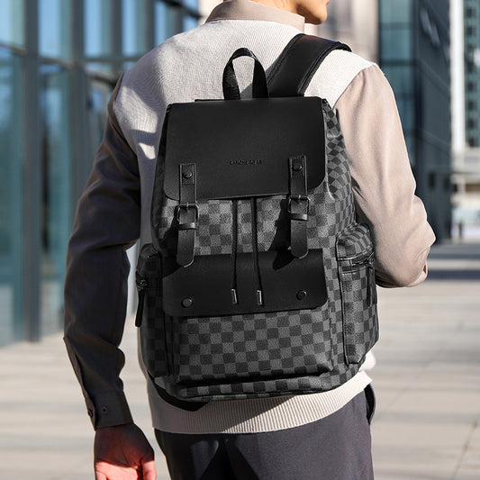 Backpack Men's Plaid Commute Leisure Office Worker