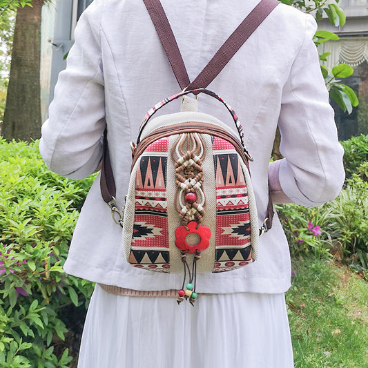Vintage Women Bag With Triangle Coconut Shell