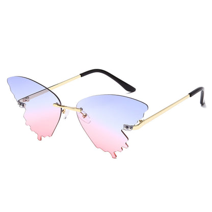 Sex Butterfly Sunglasses Men and Women Trend Colorful Street Shooting Ink