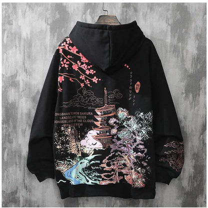 Chinese Style Couple Sweater Hooded Men And Women Loose Trend Ancient Style Thickening Plus Velvet Men's Autumn And Winter Models