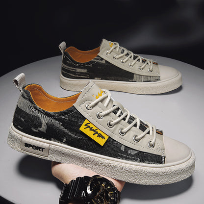 Summer Autumn Men Canvas Shoes New Fashion Solid Color