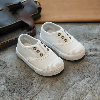 Children's Canvas Shoes Boys And Girls Solid Sole Baby Shoes