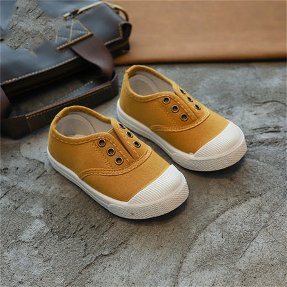 Children's Canvas Shoes Boys And Girls Solid Sole Baby Shoes
