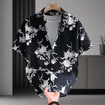 Summer Short Sleeve Shirt Men's Casual Hawaiian Style