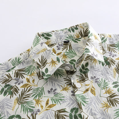Summer Short Sleeve Shirt Men's Casual Hawaiian Style