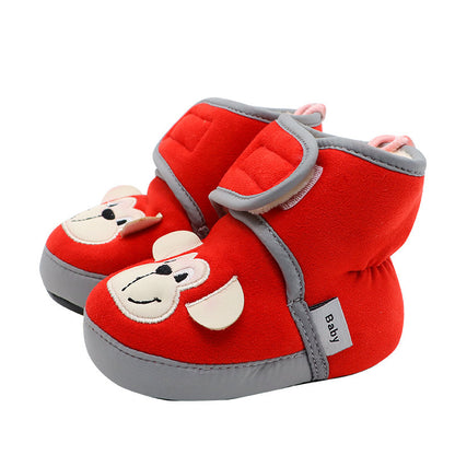 Non-falling Heel Soft-soled Warm And Anti-falling Newborn Baby Shoes