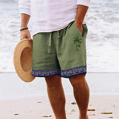 Print Beach Shorts Summer Fashion Loose Drawstring Short Pants Mens Clothing