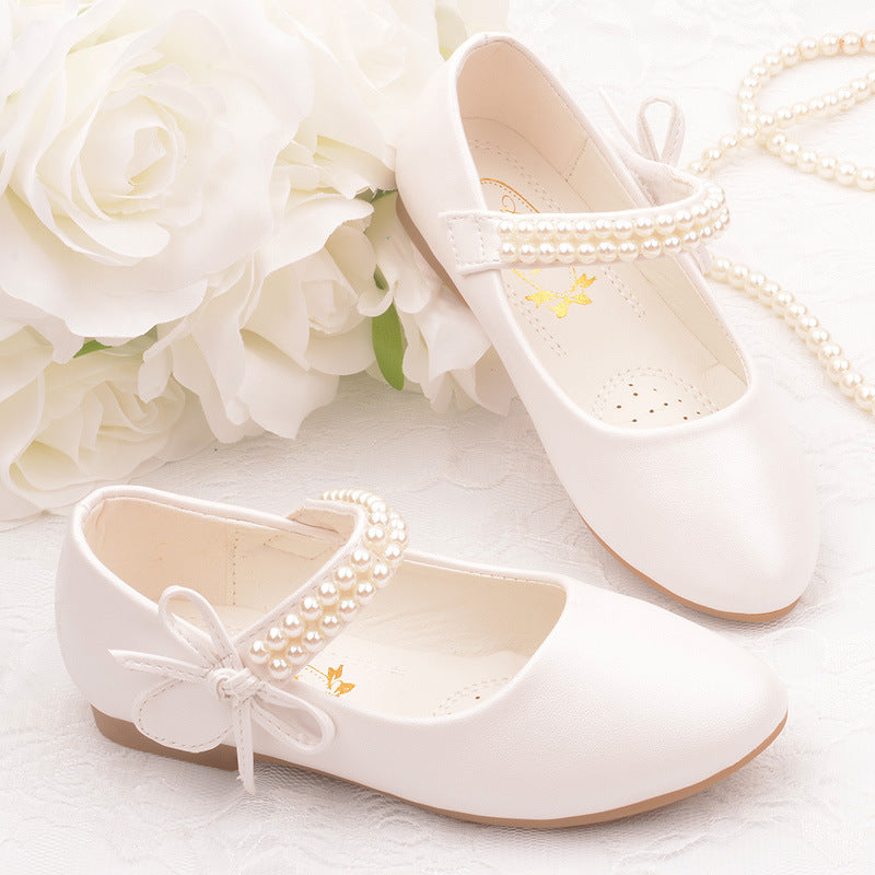 Girls' Photography Flat Leather Shoes