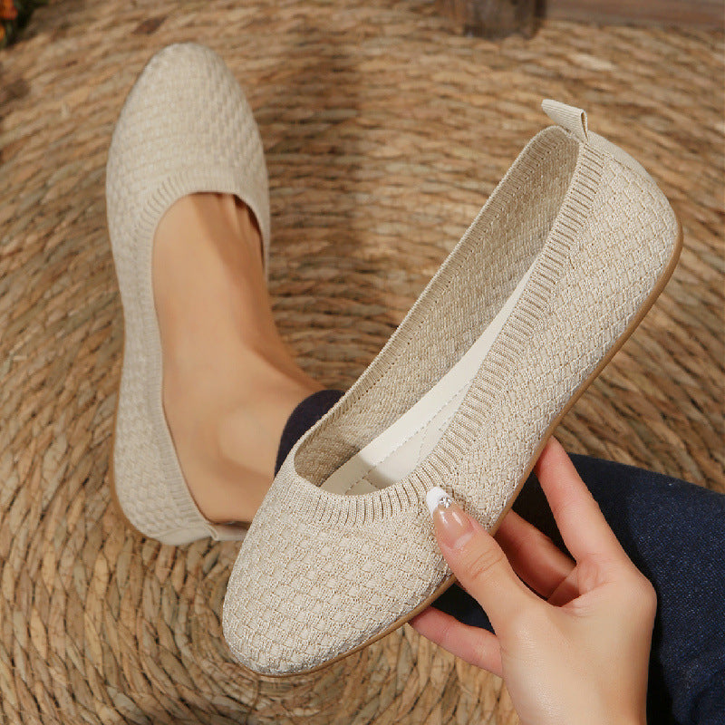 Women's Round Toe Comfortable Soft Sole Shallow Mouth Shoes