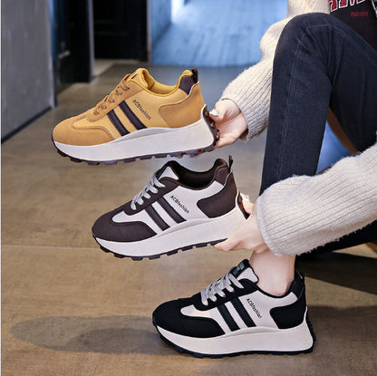 Ladies' Versatile Thick Soled Casual Shoes, Height Increasing Shoes
