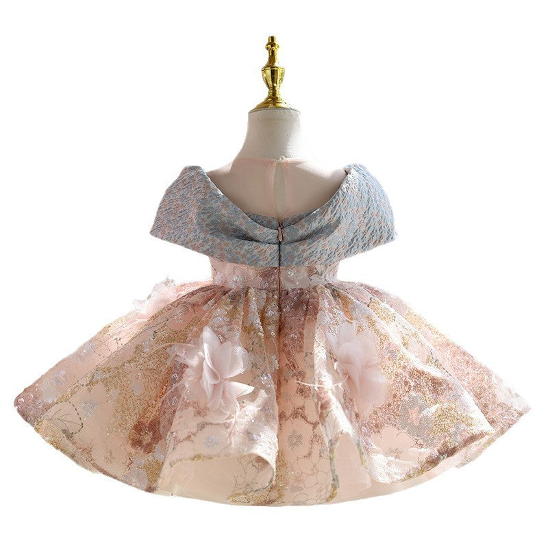 New Children Full-year Princess Dress Catwalk Costume For Piano Performance