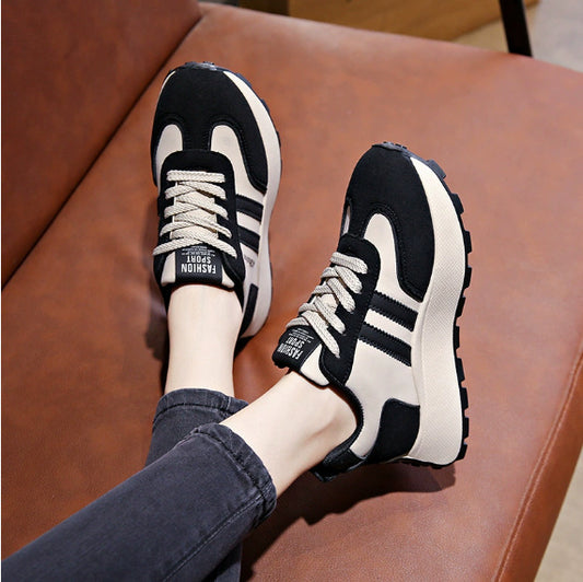 Ladies' Versatile Thick Soled Casual Shoes, Height Increasing Shoes