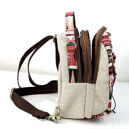 Vintage Women Bag With Triangle Coconut Shell