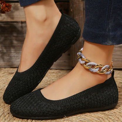Women's Round Toe Comfortable Soft Sole Shallow Mouth Shoes