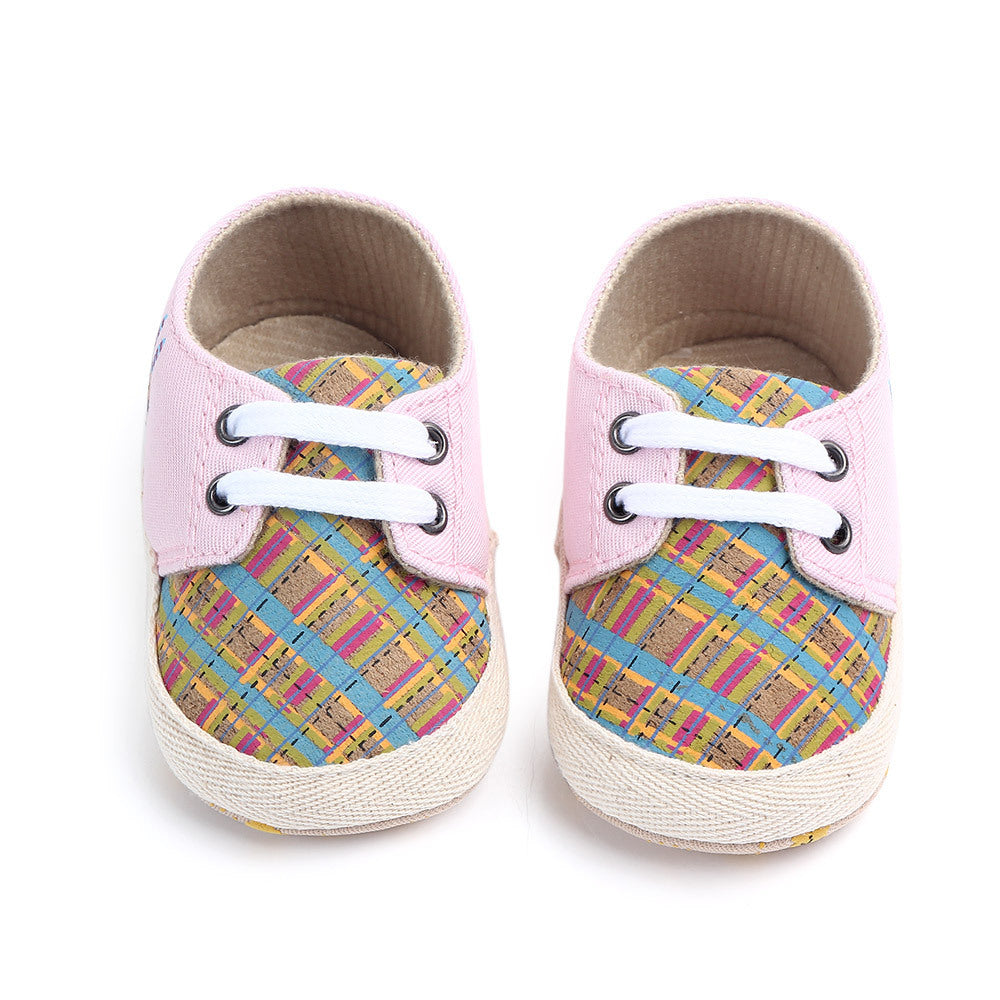 Korean Style Plaid Baby All-match Toddler Shoes