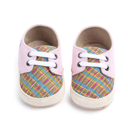 Korean Style Plaid Baby All-match Toddler Shoes