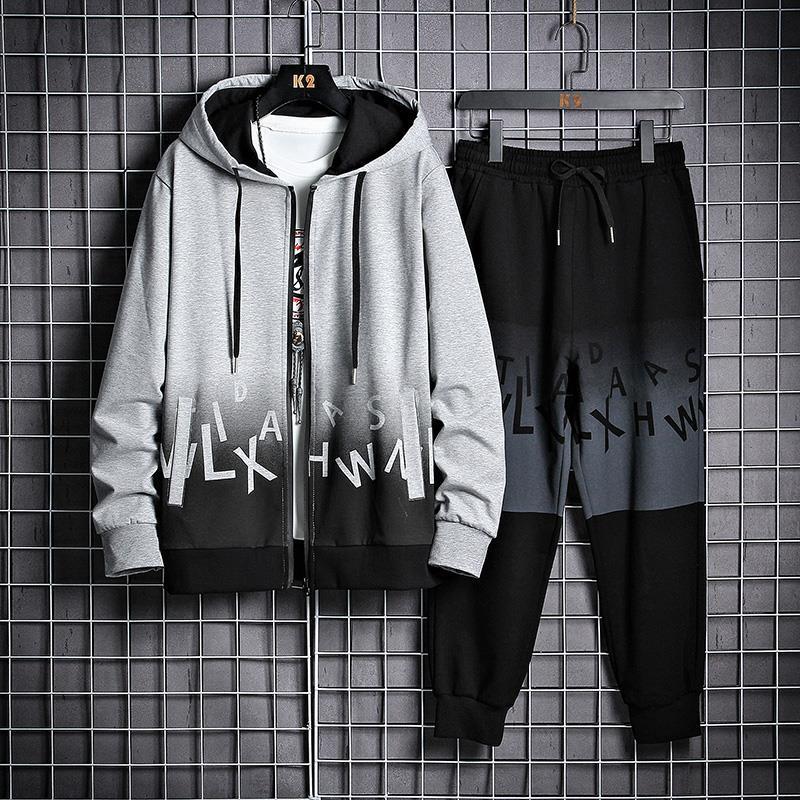 Men's Hooded Jacket Youth Gradient Suit
