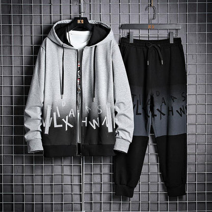 Men's Hooded Jacket Youth Gradient Suit
