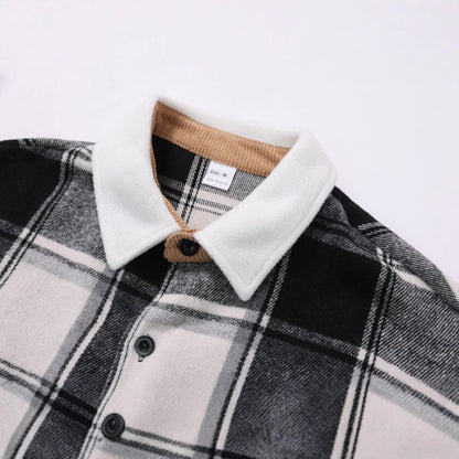 Fashion Men's Retro Outerwear Brushed Shirt Coat
