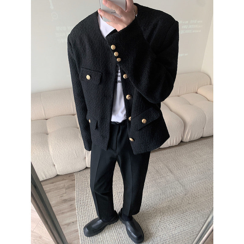 Men's Fashion Loose Single-breasted Retro Top