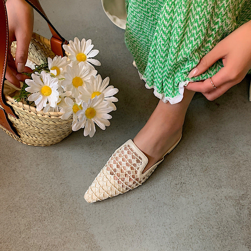 Baotou Hollow Shoes Comfortable Leisure Lazy Trawl