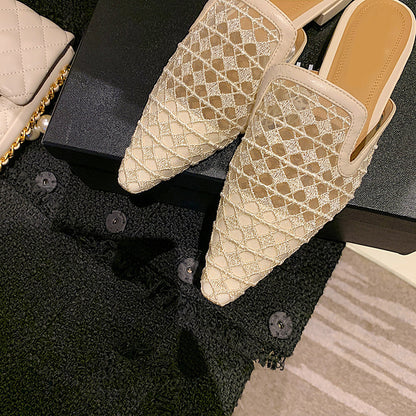 Baotou Hollow Shoes Comfortable Leisure Lazy Trawl