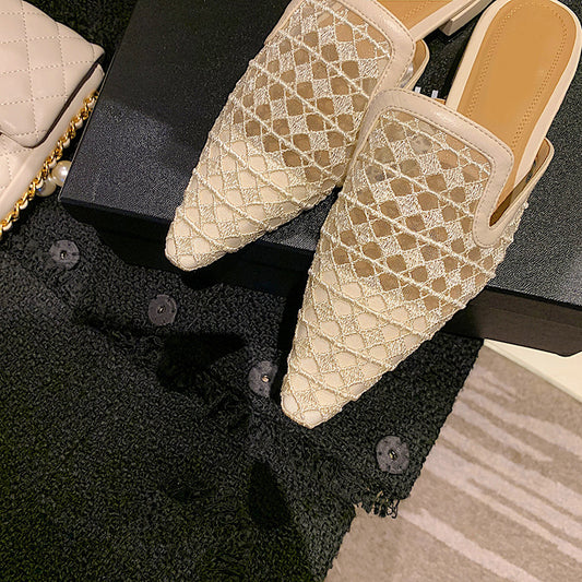 Baotou Hollow Shoes Comfortable Leisure Lazy Trawl