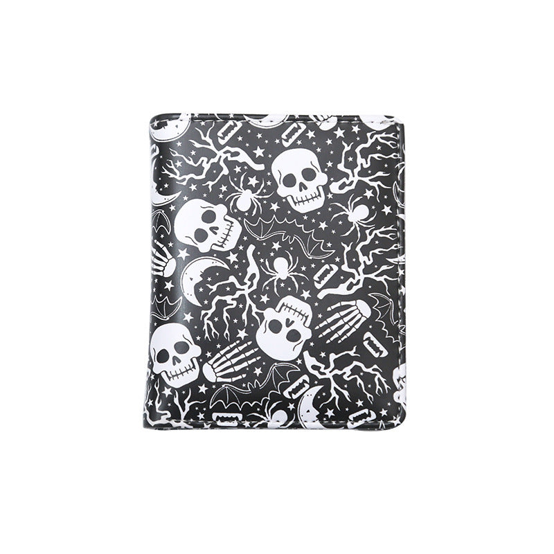 Vintage Skull Print Women's Zipper Wallet
