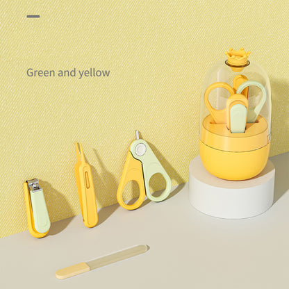 Baby Nail Kit, 4-in-1 Baby Nail Care Set With Cute Case, Baby Nail Clippers, Scissors, Nail File & Tweezers, Baby Manicure Kit And Pedicure Kit For Newborn, Infant, Toddler