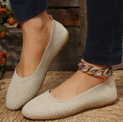 Women's Round Toe Comfortable Soft Sole Shallow Mouth Shoes