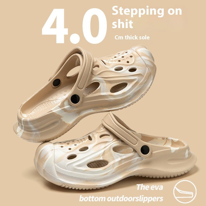 Outdoor New Non-slip Color Matching Slippers For Men