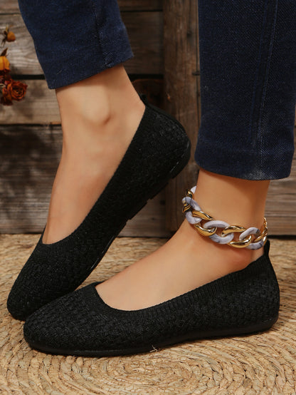 Women's Round Toe Comfortable Soft Sole Shallow Mouth Shoes