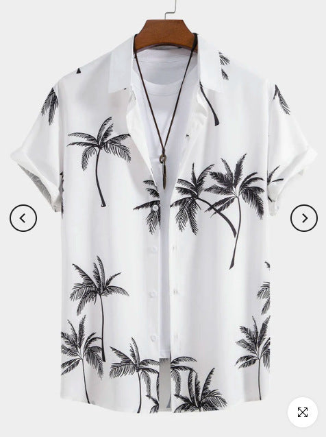 Fashion Men's Art Printed Short Sleeve Shirt