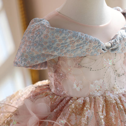 New Children Full-year Princess Dress Catwalk Costume For Piano Performance