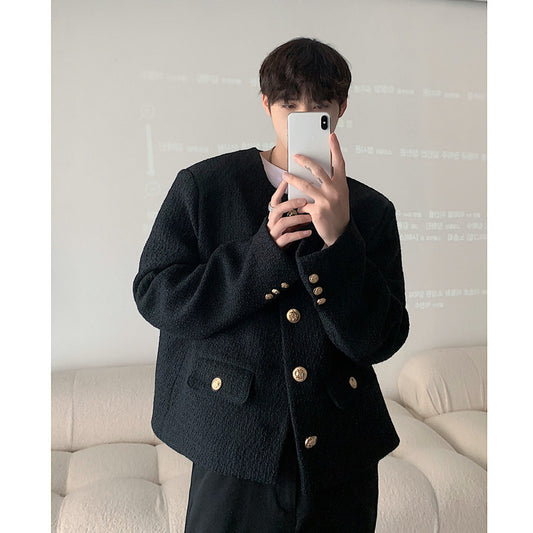 Men's Fashion Loose Single-breasted Retro Top