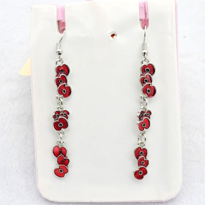 Red Dripping Earrings Jewelry Women