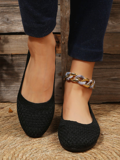 Women's Round Toe Comfortable Soft Sole Shallow Mouth Shoes