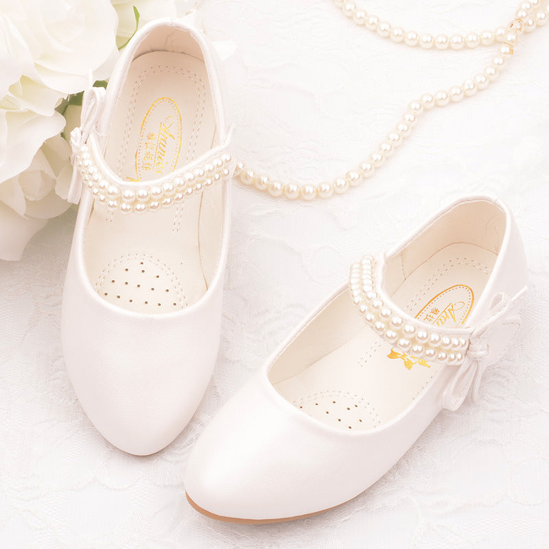 Girls' Photography Flat Leather Shoes