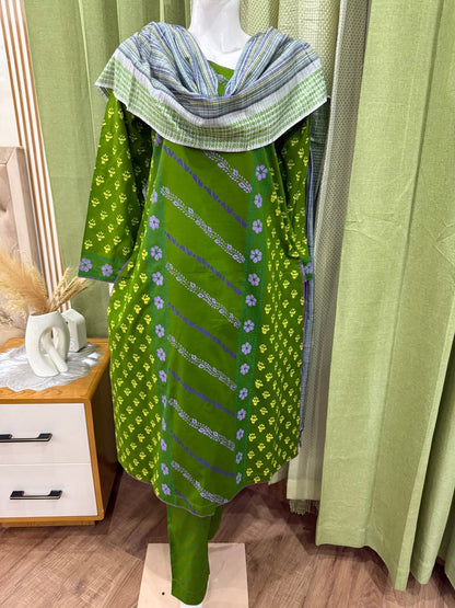 আনস্টিচ সিম্পল ব্লক থ্রি পিস