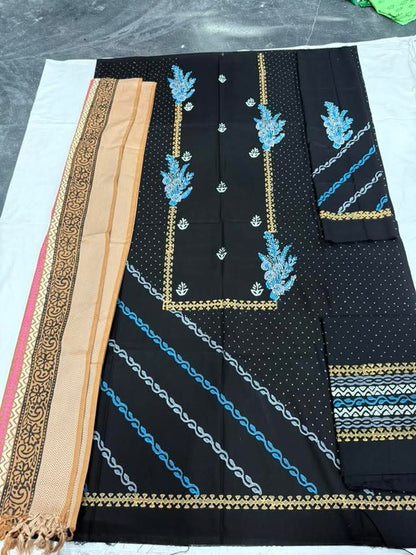 আনস্টিচ ব্লক থ্রি পিস