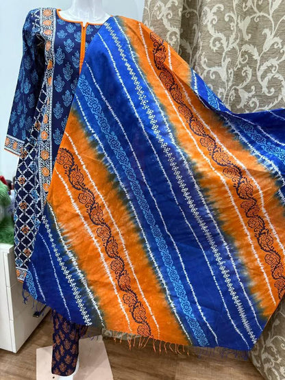 সিম্পল ব্লক থ্রি পিস