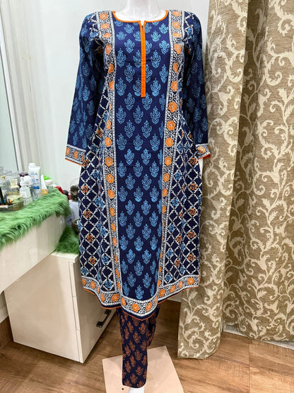 সিম্পল ব্লক থ্রি পিস